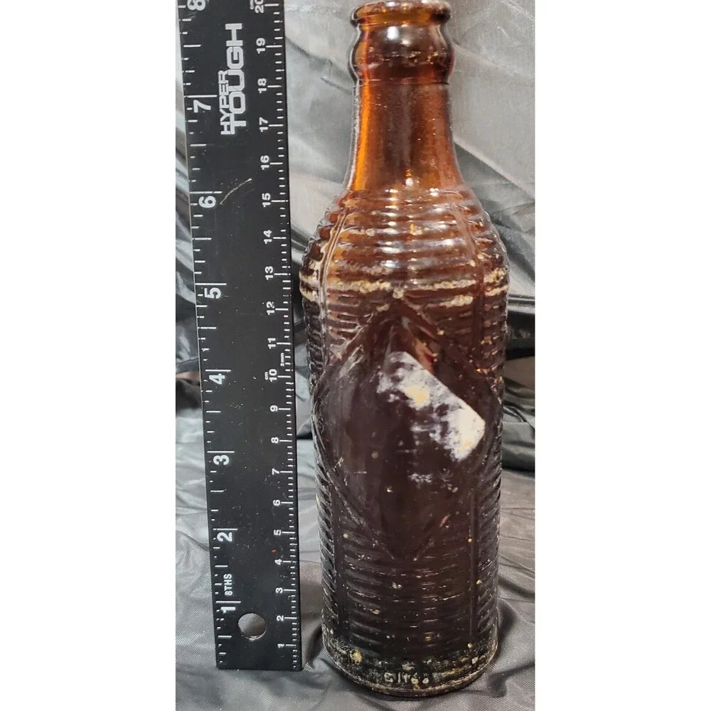 Orange Crush Brown Insulated Glass Bottle 1940s Prichard AL Rare Vintage Soda